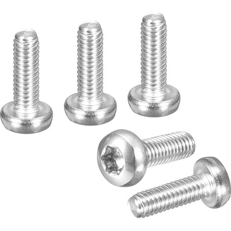 Vis Sécurité Torx Pan Head M4x12mm 20pcs Inox 316 Argenté (1/5)