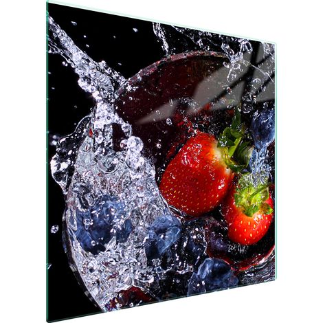 GLASSCHUTZPLATTE FÜR HERD 50x52 ERDBEEREN (1/5)