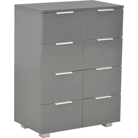Maison Exclusive - Credenza Grigio Lucido 60x35x80 cm in Legno Multistrato