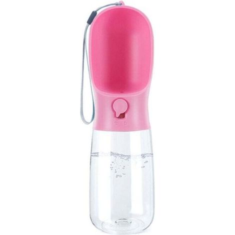 Bouteille d'eau pour chien, bouteille d'eau de voyage portable pour promener le chien, fontaine à boire extérieure multifonctionnelle pour chiens et chats (1/4)