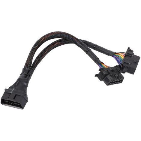 DEESSE SHOP-EBTOOLS 1 à 2 OBD Adaptateur Splitter Y Câble Extension Cordon Voiture Diagnostic Scan Tool Noir. (1/5)