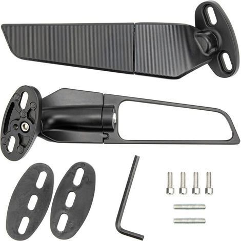 Lot de 2 Rétroviseurs de Moto, Rétroviseurs Rotatifs Réglables Universels pour VTT Rétroviseurs Latéraux de Rechange (1/5)