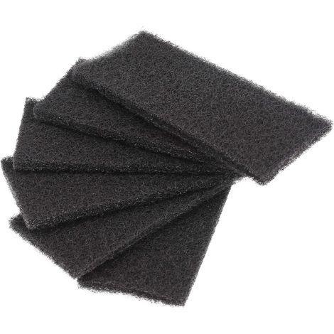 vhbw 6x Activated Carbon Filter Replacement for Franke AL180287, 1330038254 for Rubbish Bin, Compost Bin - 6.5 x 15.5 x 1.5 cm