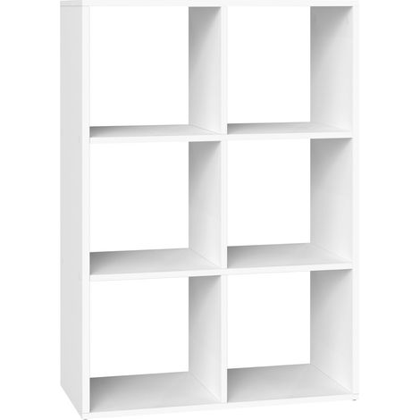 Bibliothèque, Étagère sur 3 Niveaux, Meuble de Rangement Ouvert Pour Salon, Bureau, Salle à Manger, Blanc Nuage (1/5)