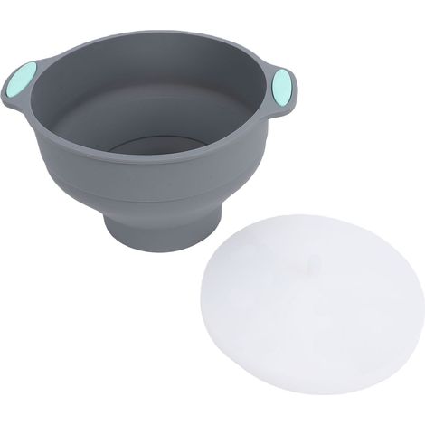 Machine à pop-corn pour micro-ondes, bol pliable en silicone avec couvercle, compatible lave-vaisselle, idéal pour les soirées cinéma et les réunions entre amis. (1/5)