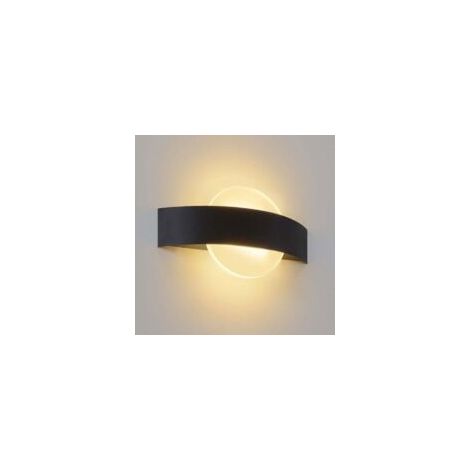 Applique da parete a LED per interni - Lampada da notte moderna in acrilico 6W bianco caldo, lampada da comodino 23,5 cm per camera da letto, soggiorno, studio, scale - Crezuo