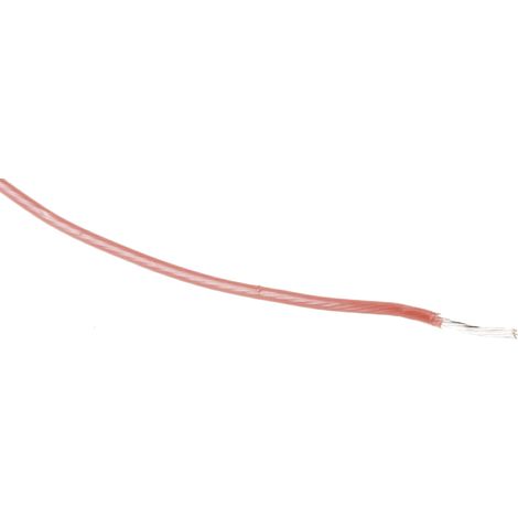 Fil de câblage à gaine PTFE RS PRO, 0,12 mm², 26 AWG, 200°C max, PTFE Marron, 100m ( Prix pour Bobine de 100 Mètres )