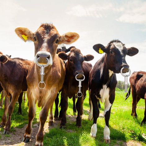 Selbstverriegelnde Rinderzange aus Edelstahl, Nasenclip für Rinder, landwirtschaftliches Werkzeugzubehör (1/5)