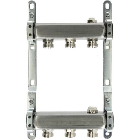 Collecteur pour radiateur 3 circuits 1’’ acier inoxydable