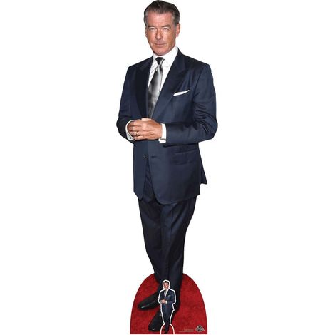 Figurine en carton Pierce Brosnan - Acteur et Producteur de cinéma Américain - Haut 186 cm (1/5)