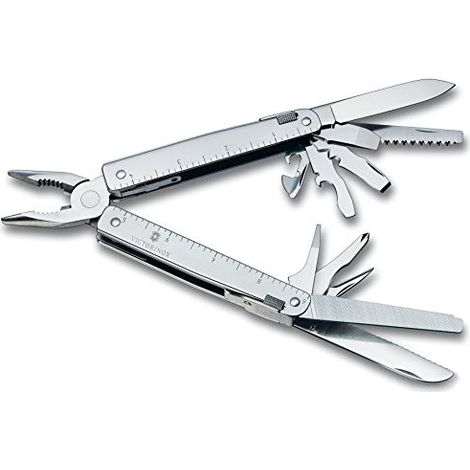 Coltello multiuso Victorinox Swiss Tool, ha 26 funzioni, con diversi foderi in pelle (1/3)