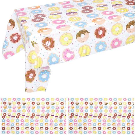 Lot de 3 nappes à motifs de donuts, nappe pour table de desserts, décoration (1/5)