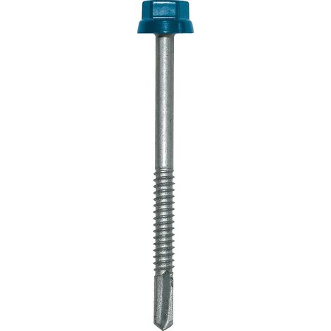 Vis de bacs acier tête h laquée acier cémenté Zacrovis IPN 12 gris anthracite RAL 7016 5,5x85 mm boîte de 100 pièces - ETANCO