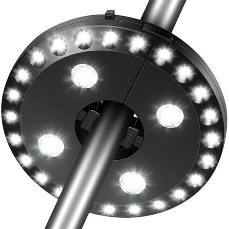 Lumière De Parasol - LED Blanc Froid - Pour Mât De Drapeau Ou Support D'Ombrage - 1 Pièce