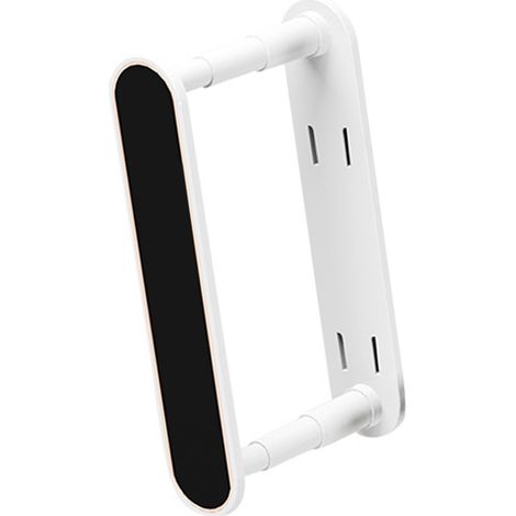 Étendoir à linge rétractable en plastique blanc élégant pour buanderie, balcon, vestibule, chambre. (1/5)