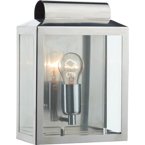 DAR NOTARY - Applique Murale Lanterne Rectangulaire Acier Inoxydable IP44 (1/5)
