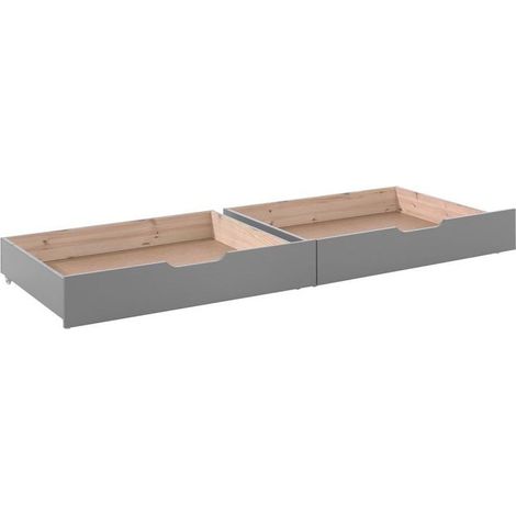 Rangements lit Elise - gris (1/2)