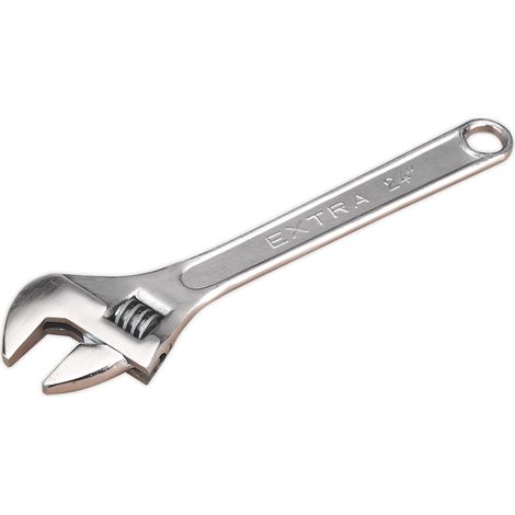 Sealey Adjustable Wrench 600mm Capacity 62mm Fully Polished Offset Jaws S0603