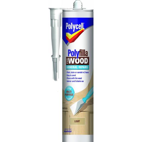 Polycell Polyfilla Wood Filler General Repairs - Cartridge - Light - 480g