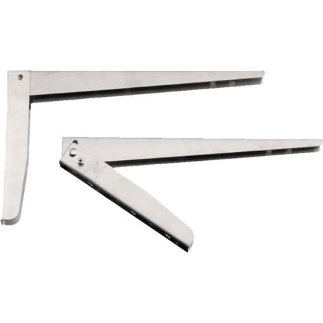 Support Pratique et Facile à Utiliser en Acier Inoxydable Argenté Pliable D'étagère pour Étagère Murale ou Bibliothèque à Domicile (1/5)