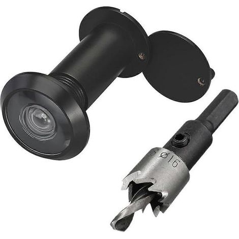 Judas de porte à angle de 220 degrés avec perçage de 16 mm, pour portes d'une épaisseur minimale de 2,5 cm. (1/5)