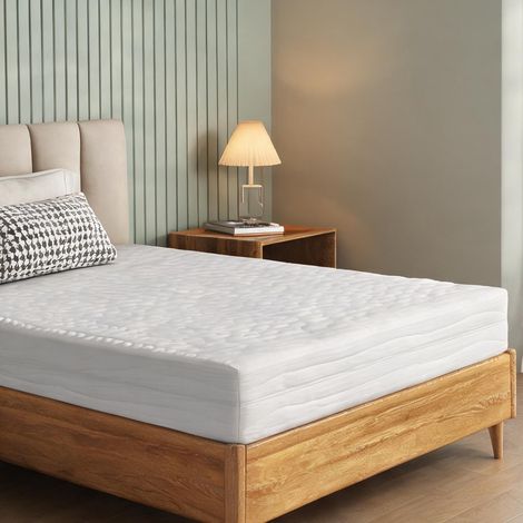 Matelas coloris blanc en sponge 128 x 25 x 25 cm (1/5)