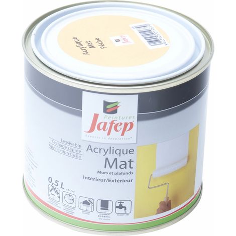 Peinture acrylique Pêche mat Jafep 0,5 L (1/5)