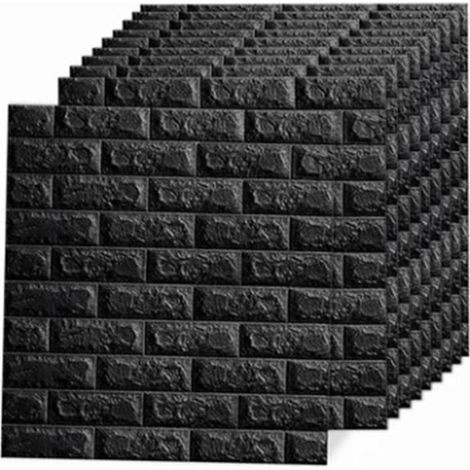 10 Stickers Muraux 3D Noir Adhésifs Imperméables, 35x38cm, Autocollants pour Mur (1/5)
