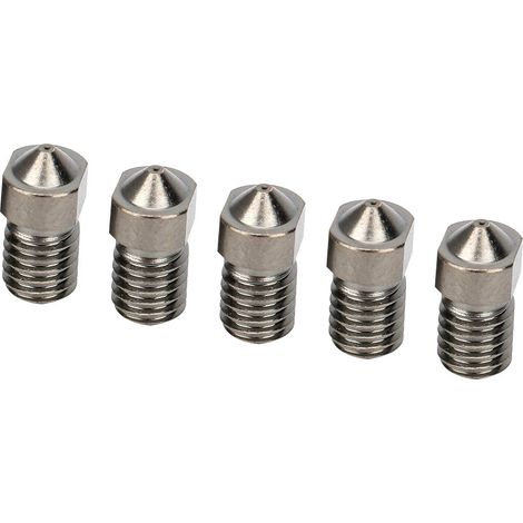 Lot de 5 buses d'imprimante 3D en acier trempé, ultra-résistantes, 0,2 mm. Accessoires d'impression.
