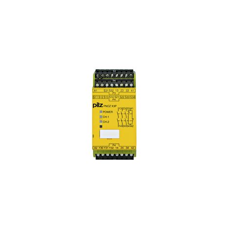 Relè di sicurezza Pilz pnoz x3p 24V AC/DC 3 NO 1 NC