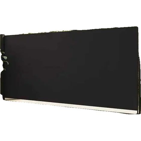 Persiana lateral, material resistente, accionamiento manual, color negro. (1/2)