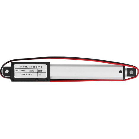 Actionneur linéaire miniature télescopique électrique, 150 N, course de 76 mm (3 pouces), 24 V CC, vitesse de 4 mm/s, pour ouvre-fenêtre ou lève-vitre. (1/5)
