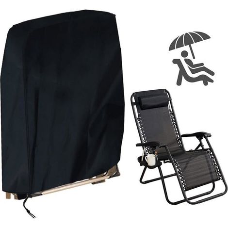 Housse de Protection pour Chaise Longue Pliante, Housse Transat Jardin Anti-UV, Imperméable, Anti-poussière (96x85cm)-Ywey (1/4)