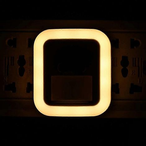 Veilleuse pour chambre, lampe de nuit à lumière douce et à luminosité réglable, LED blanc chaud et rouge, prise murale, économie d'énergie, détecteur crépusculaire (1/5)