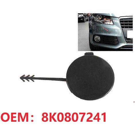 Cache-anneau de remorquage de pare-chocs avant pour Audi A4 (2009-2012) - Noir (1/5)