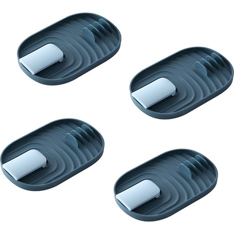 Support Pour Couvercle De Casserole - PP Résistant À La Chaleur - Design Pliable Et Accrochable - Avec Réservoir Anti-Goutte - Lot De 4 (1/5)