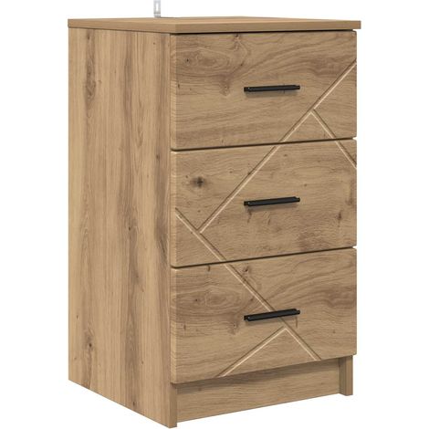 Armario de Noche Roble artisan 38 x 38 x 66 cm vidaXL (1/5)