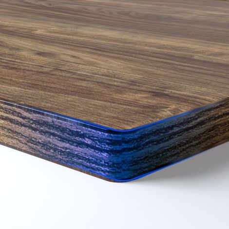 Plateau de table robuste, de 2,5 cm d'épaisseur, plateau de bureau, à monter soi-même, en panneau aggloméré, (160 x 80 cm, noyer noir) (1/5)