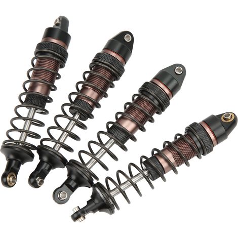 4 amortisseurs RC avant et arrière universels en alliage d'aluminium pour voiture RC 1/10 (1/5)