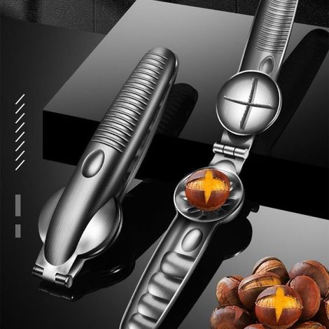 Pince Coupe Châtaigne - Acier Inoxydable - Pour Préparation Cuisine - Ouvre Châtaignes et Noix Robustes - 1 Pièce (1/3)