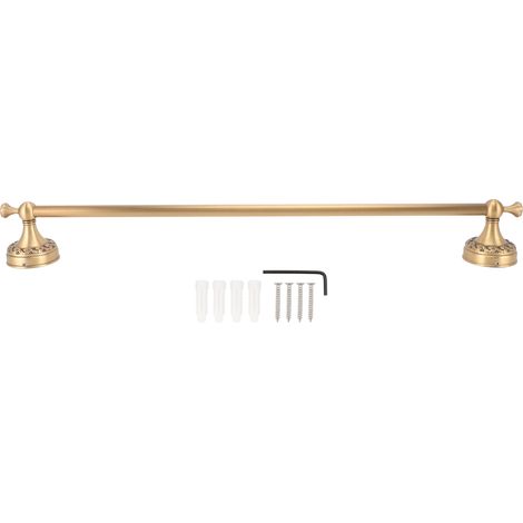 Toallero antiguo de cobre para pared: toallero robusto y resistente a la corrosión con estante integrado para baños y habitaciones de hotel. (1/5)