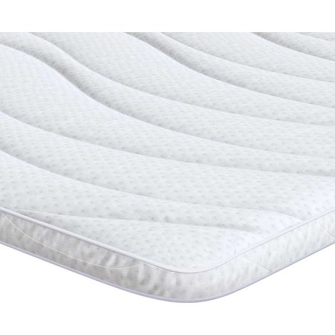 Surmatelas Blanc 140 x 200 cm Tissu en Tricot