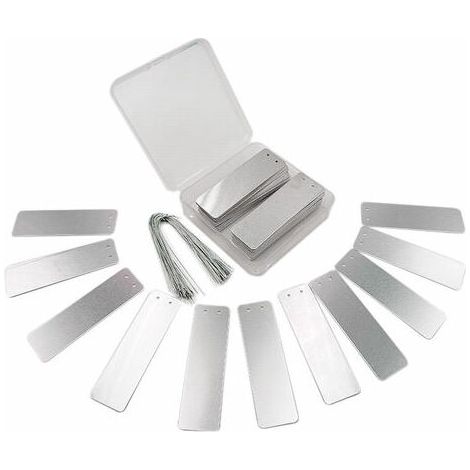 100 étiquettes en aluminium pour plantes : étiquettes métalliques pour arbres, plantes et fleurs pour le jardinage (1/5)