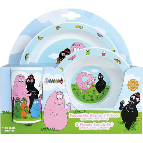 Barbapapa Ensemble Repas En Plastique Réutilisable