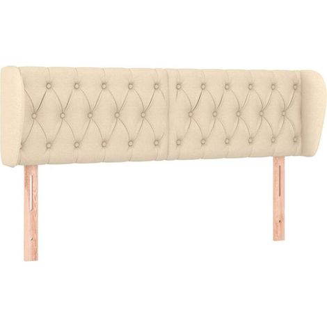 Maison Exclusive - Cabecero de tela color crema 163x23x78/88 cm (1/5)