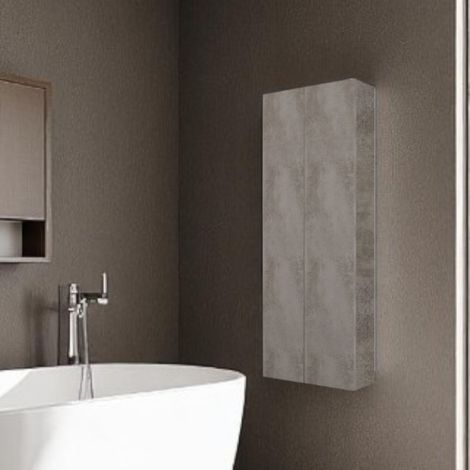 Colonna doppia sospesa 60X22 cm a 2 ante reversibile Cemento (1/2)
