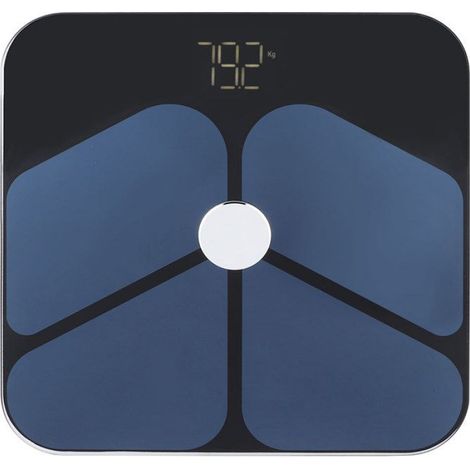 Balance Impédancemètre - Analyse Composition Corporelle - Bluetooth - Plage 3 à 180 kg - Design Fin - 1 Pièce (1/5)