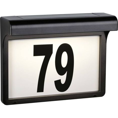 – Éclairage solaire pour numéro de maison 95388 – IP44 – Blanc chaud 3000 K – Dimensions 225 x 175 x 63 mm – Avec interrupteur crépusculaire (1/5)