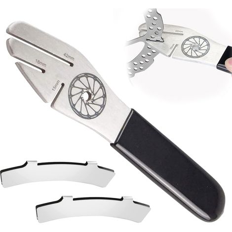 Pieces Brake Adjustment Tool, Bicycle Disc Adjustment, Disc Brake Rotor Alignment, Bicycle Disc Wrench, Stainless Steel Wrench Tool for Calibrating Mountain Bike Disc Brakes (1/5)