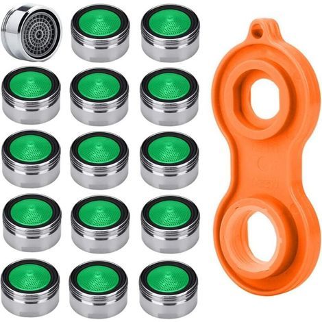 15 Stück wassersparende Strahlregler M24 für Küchenarmaturen + 1 Universal-Strahlregler für Küchenspülen und Waschtischarmaturen (1/5)